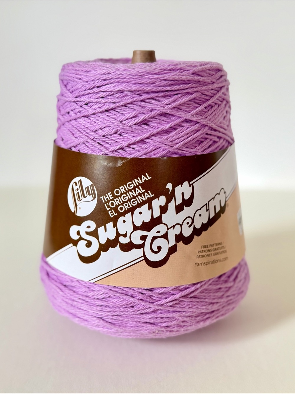 Sugar N Cream Cones Orchid Yarn - 1 Pack of 400g/14oz - 100% Cotton - #4 Wors